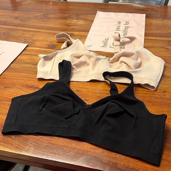 2 pack 2pc Fruit of the Loom Women's Beyond Soft Wireless Plus Cotton Bra 44C - Picture 1 of 3